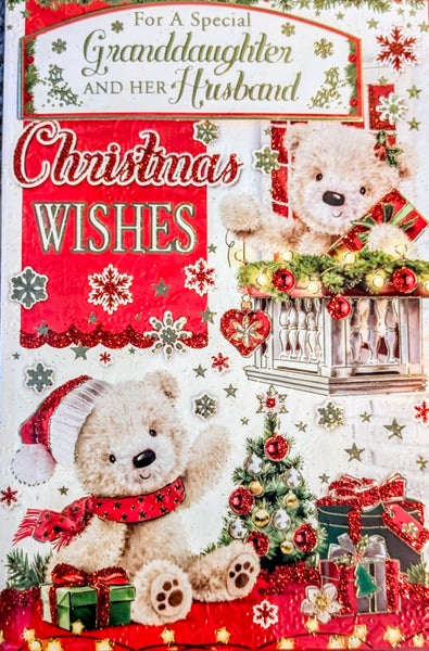 Granddaughter & Husband Christmas - Cute White Bears