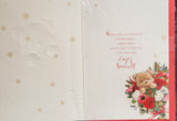 Granddaughter Christmas - Cute Bear In Bouquet