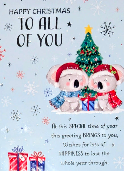 To All Of You Christmas - Cute Koalas Happy