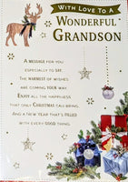 Grandson Christmas - Traditional Deer & Gifts