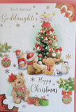 Goddaughter Christmas - Cute Tree and teddies