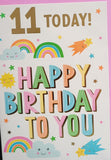 11 Girl Birthday - Rainbow Happy