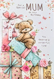 Mum Birthday - Cute Bear On Boxes