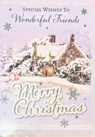 Friends Christmas - Traditional Snowy Scene Merry