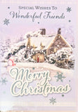 Friends Christmas - Traditional Snowy Scene Merry