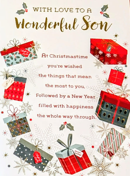 Son Christmas - Gift Boxes & Words Wonderful