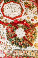 Mum & Dad Christmas - Large 8 Page Traditional Wreath