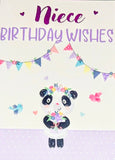 Niece Birthday - Cute Panda Lilac