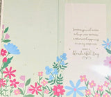 Friend Birthday - Slim Green Flowers