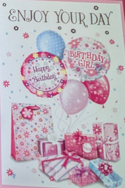 Open Female Birthday - Gifts & 5 Balloons