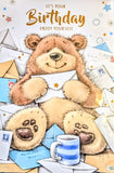 Open Male Birthday - Cute Bear With Envelopes
