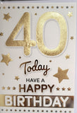 40 Birthday Male - Gold numbers
