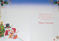 Grandad Christmas - Cute Bear With Snowman