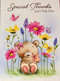 Thank You - Cute Pink & Yellow Flowers