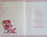 Auntie Birthday - Traditional flowers with badge