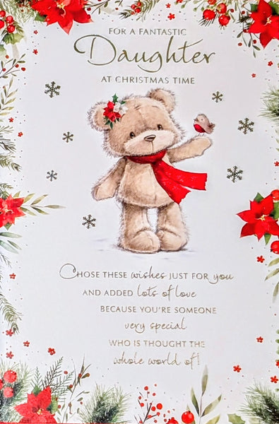 Daughter Christmas - Cute Robin Words