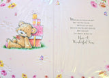 Sister Birthday - Cute Bear With Gifts & Flowers