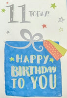 11 Boy Birthday - Big Blue Gift Box