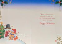 Dad Christmas - Cute Bear With Snowman