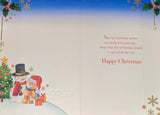 Dad Christmas - Cute Bear With Snowman