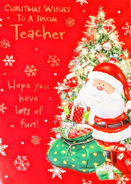 Teacher Christmas - Santa & Tree