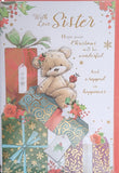 Sister Christmas - Cute bear on boxes