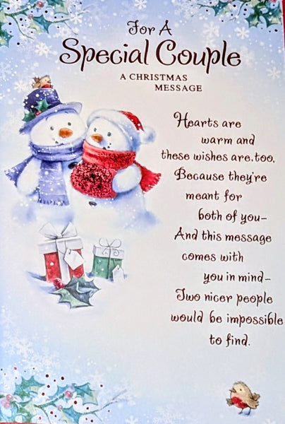 Special Couple Christmas - Cute Snowman Words