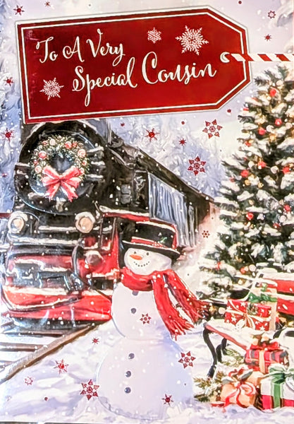 Cousin Christmas - Traditional Train & Snowman