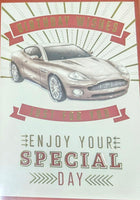 Open Male Birthday - Traditional Car Silver