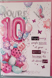 10 Girl Birthday - 10 pink