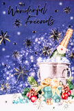 Friends Christmas - Traditional Champagne & Gifts Wonderful