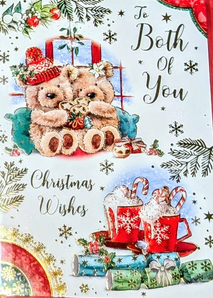 To Both Of You Christmas - Cute Bears & Hot Chocolate