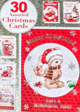 Box Of 30 Christmas Cards - Cute
