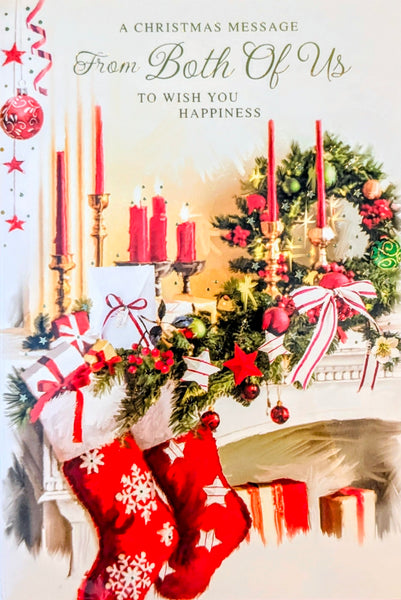 From Both Of Us Christmas - Traditional Stockings & Candles