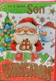 Son Christmas - Cute Santa and Snowman