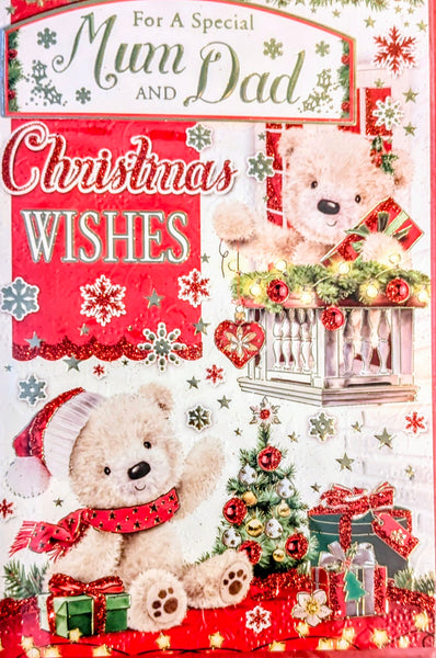 Mum & Dad Christmas - Cute White Bears
