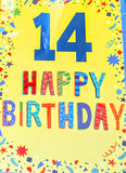14 Boy Birthday - Happy Birthday Yellow
