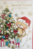 Friend Christmas - Cute Bear and Tree