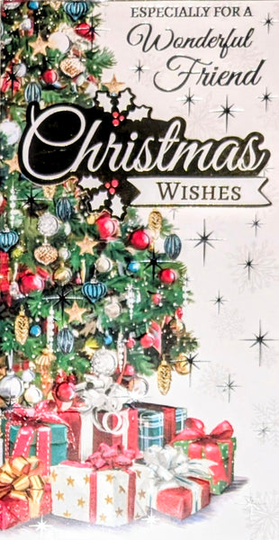 Friend Christmas - Slim Traditional Tree & Gifts