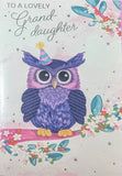 Granddaughter Birthday - Cute Purple Owl