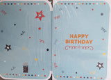 60 Birthday Male - Blue Words