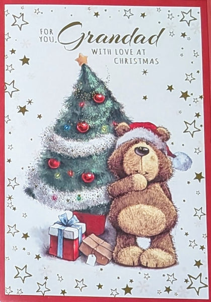 Grandad Christmas - Cute Bear & Tree