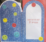8 Boy Birthday - Platinum Slim Football