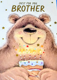 Brother Birthday - Cute Bear With Cake