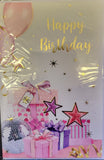 Open Female Birthday - Traditional balloons and boxes