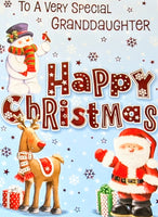 Granddaughter Christmas - Santa & Friends Happy