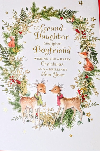 Granddaughter & Boyfriend Christmas - Cute Deers