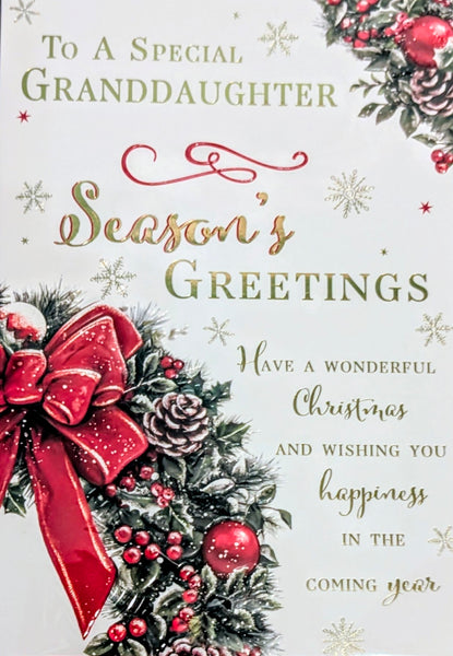 Granddaughter Christmas - Traditional Wreath Special
