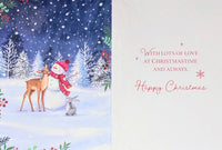 Granddaughter Christmas - Large Snowman & Deer