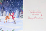 Granddaughter Christmas - Large Snowman & Deer